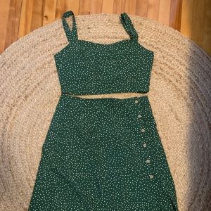 Shein midi skirt with crop top set